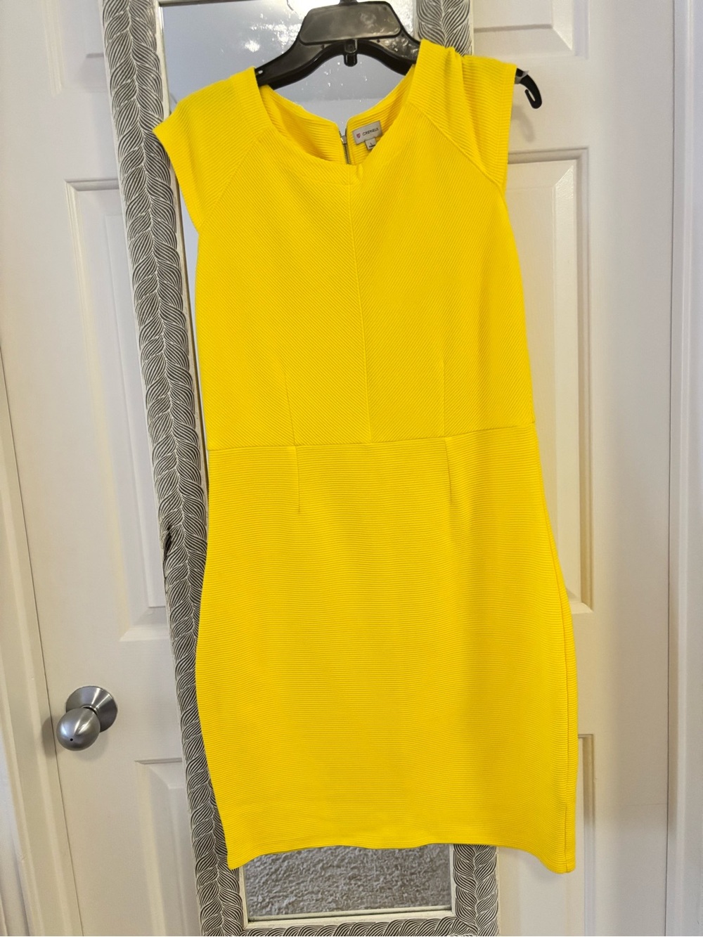 Daniel Cremieux Bright Yellow Mini Sheath Dress